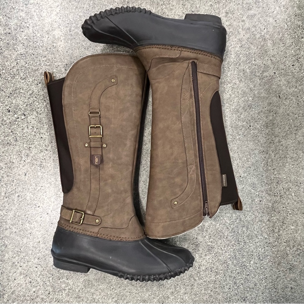 JBU Riding Style Leather/Rubber Boot Sz 9.5
